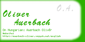 oliver auerbach business card